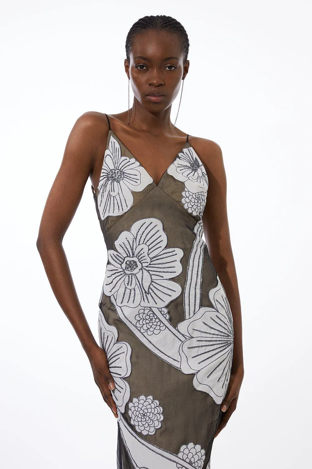 Applique Organdie Woven Midi Dress BKK16073 3 Applique Organdie Woven Midi Dress BKK16073