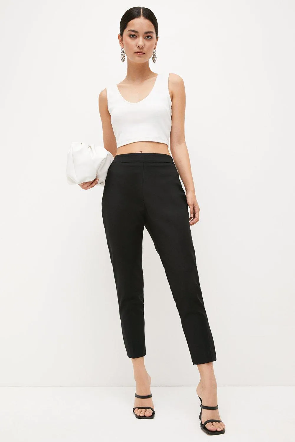 Petite Essential Techno Woven Crop Pants BKK04930