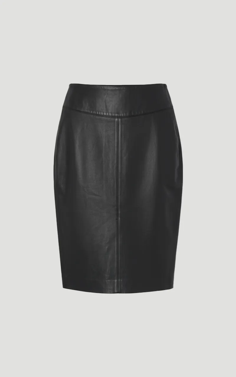 Leather Signature Pencil Skirt BKK05565 4 Leather Signature Pencil Skirt BKK05565