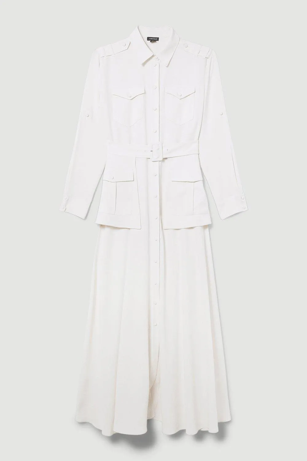 Lydia Millen Soft Tailored Belted Maxi Shirt Dress BKK08847 6 Lydia Millen Soft Tailored Belted Maxi Shirt Dress BKK08847