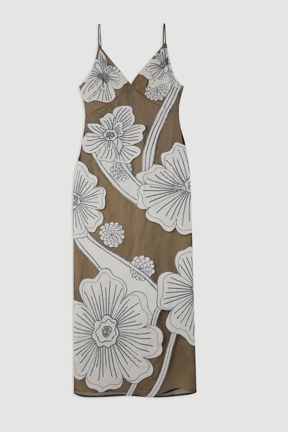 Tall Applique Organdie Woven Midi Dress BKK15912 4 Tall Applique Organdie Woven Midi Dress BKK15912