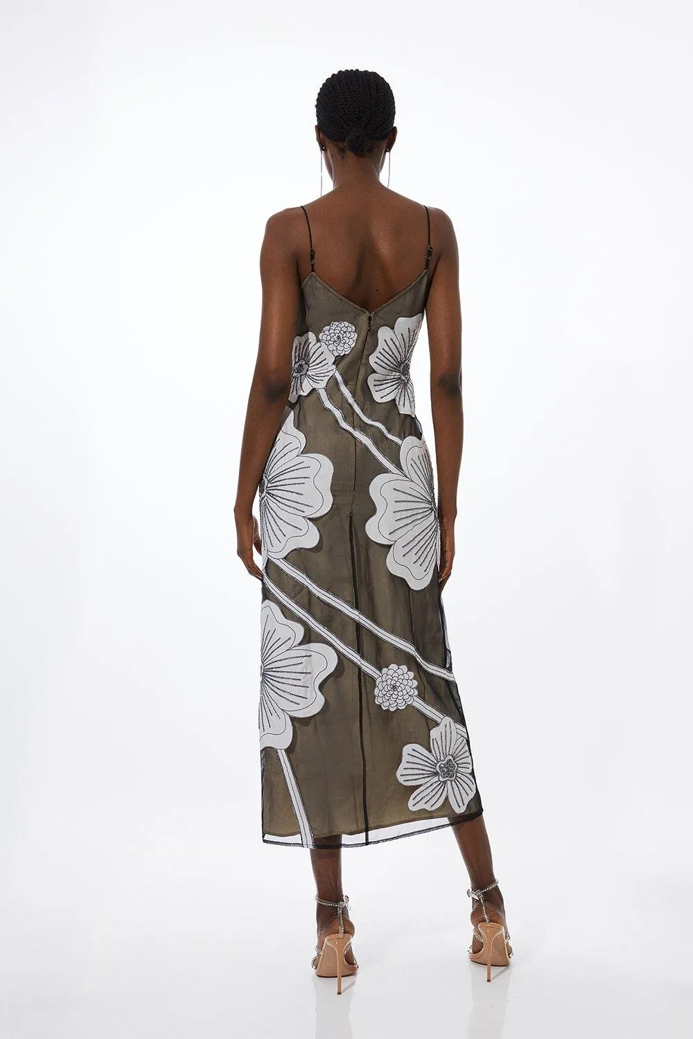 Tall Applique Organdie Woven Midi Dress BKK15912 6 Tall Applique Organdie Woven Midi Dress BKK15912