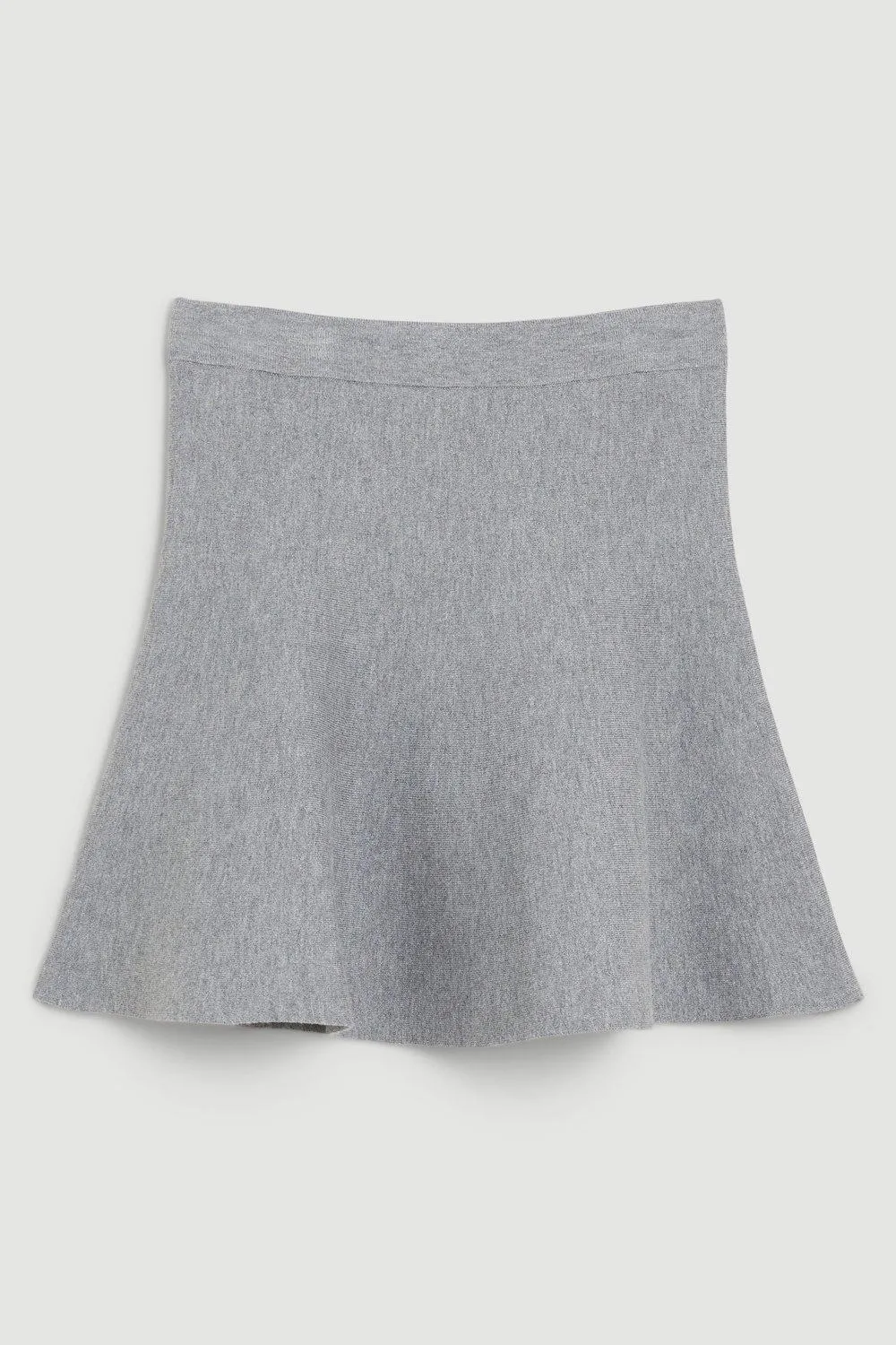 Compact Wool Look Knit Flippy Mini Skirt BKK12943