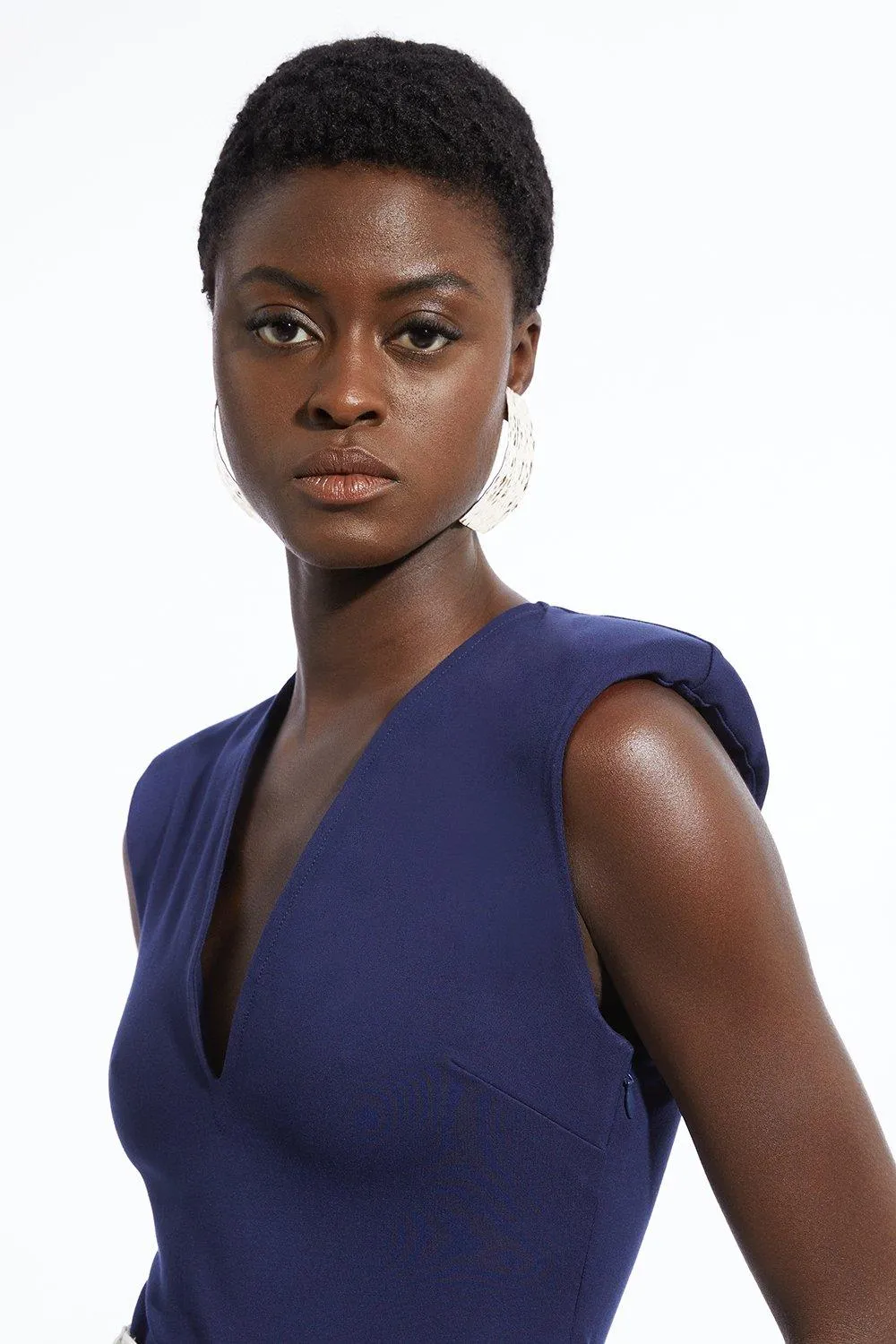 Ponte Plunge Jersey Bodysuit BKK13020