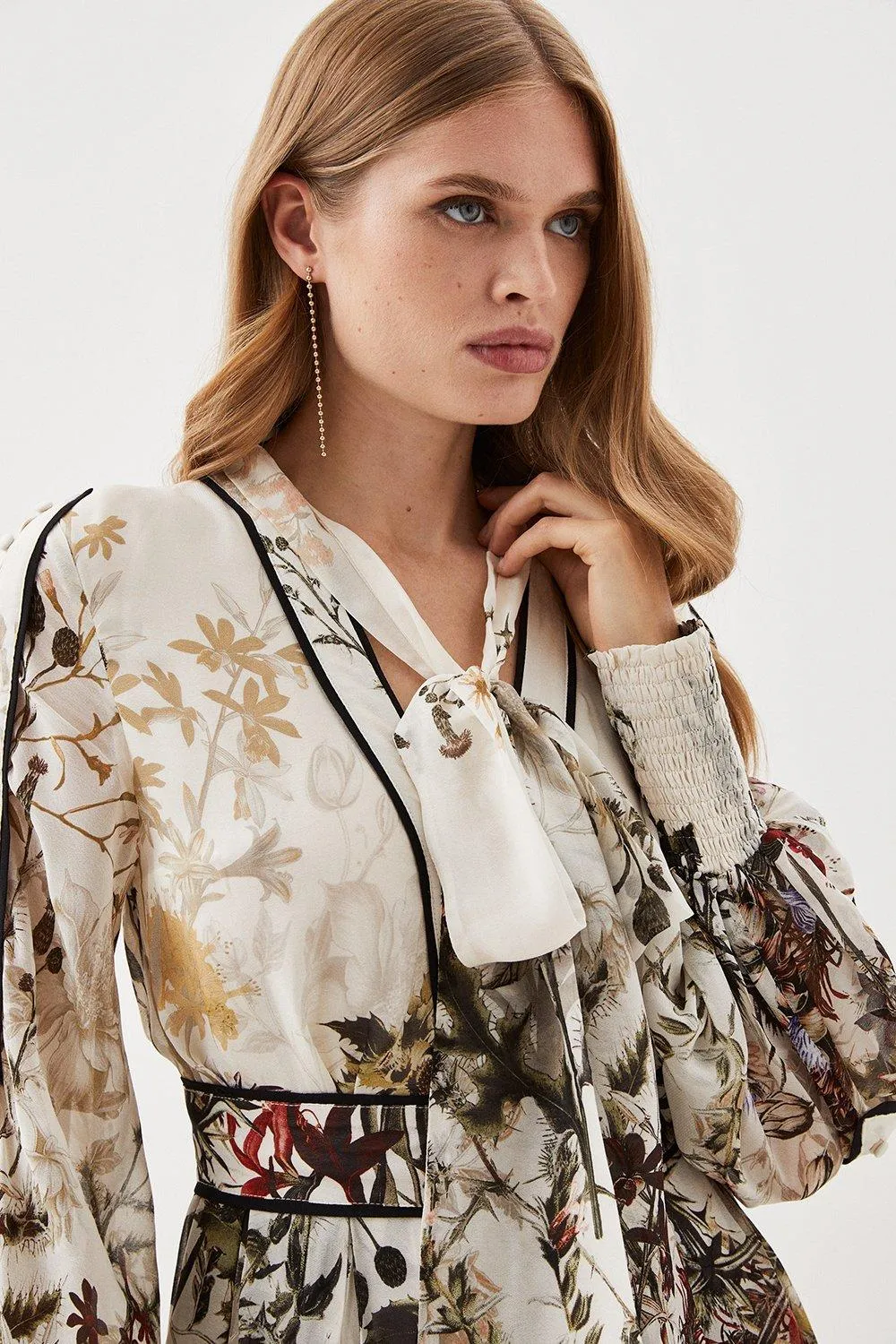 Lydia Millen Petite Viscose Floral Border Print Maxi Dress BKK13581