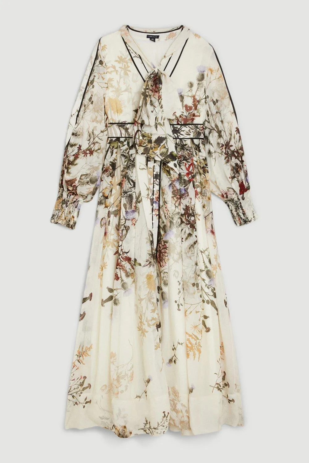 Lydia Millen Petite Viscose Floral Border Print Maxi Dress BKK13581