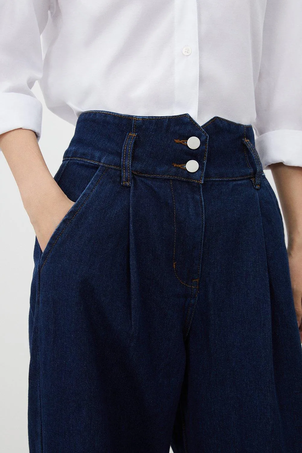 Denim Indigo Wide Leg Pants BKK13849