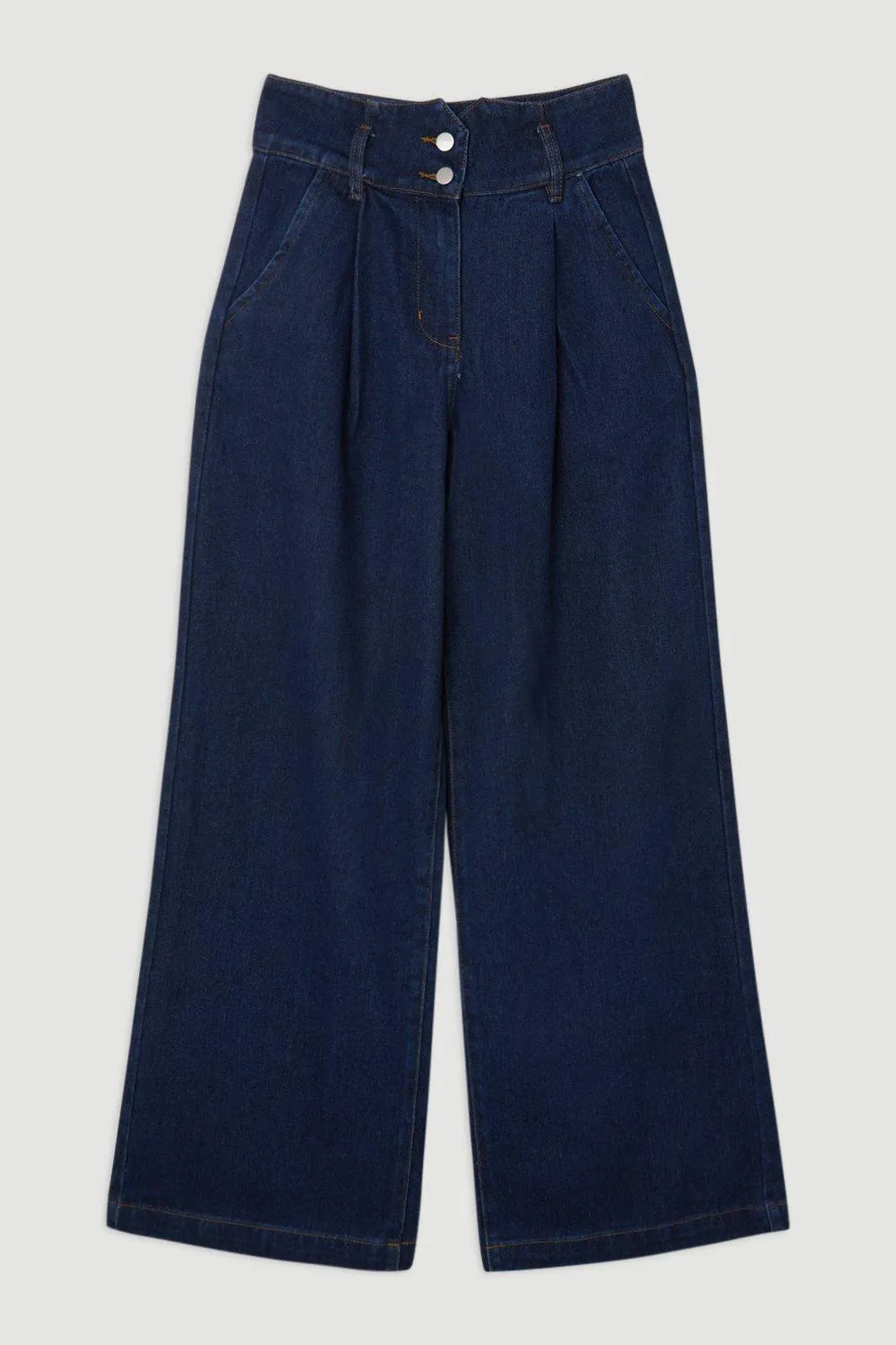 Denim Indigo Wide Leg Pants BKK13849