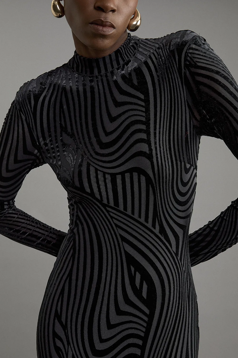 Petite Velvet Devore Jersey Cut Out Mini Dress BKK21769 3 Petite Velvet Devore Jersey Cut Out Mini Dress BKK21769