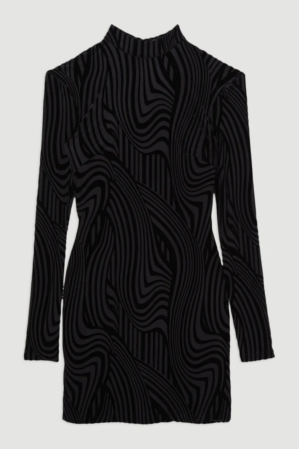 Petite Velvet Devore Jersey Cut Out Mini Dress BKK21769 4 Petite Velvet Devore Jersey Cut Out Mini Dress BKK21769