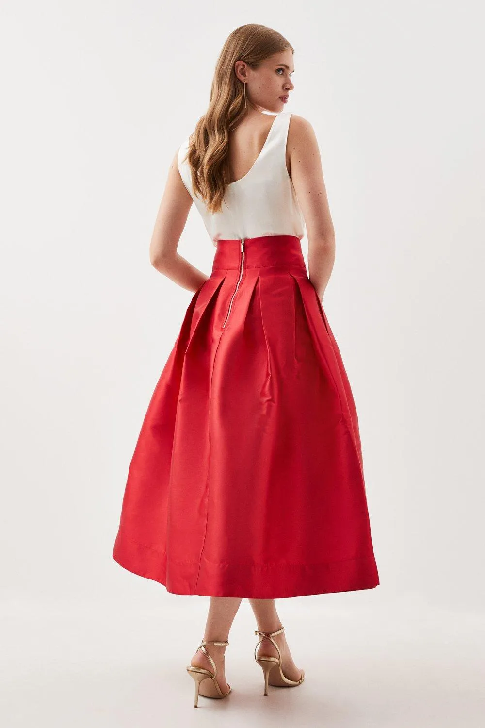Petite Twill Prom Maxi Skirt BKK14695 5 Petite Twill Prom Maxi Skirt BKK14695