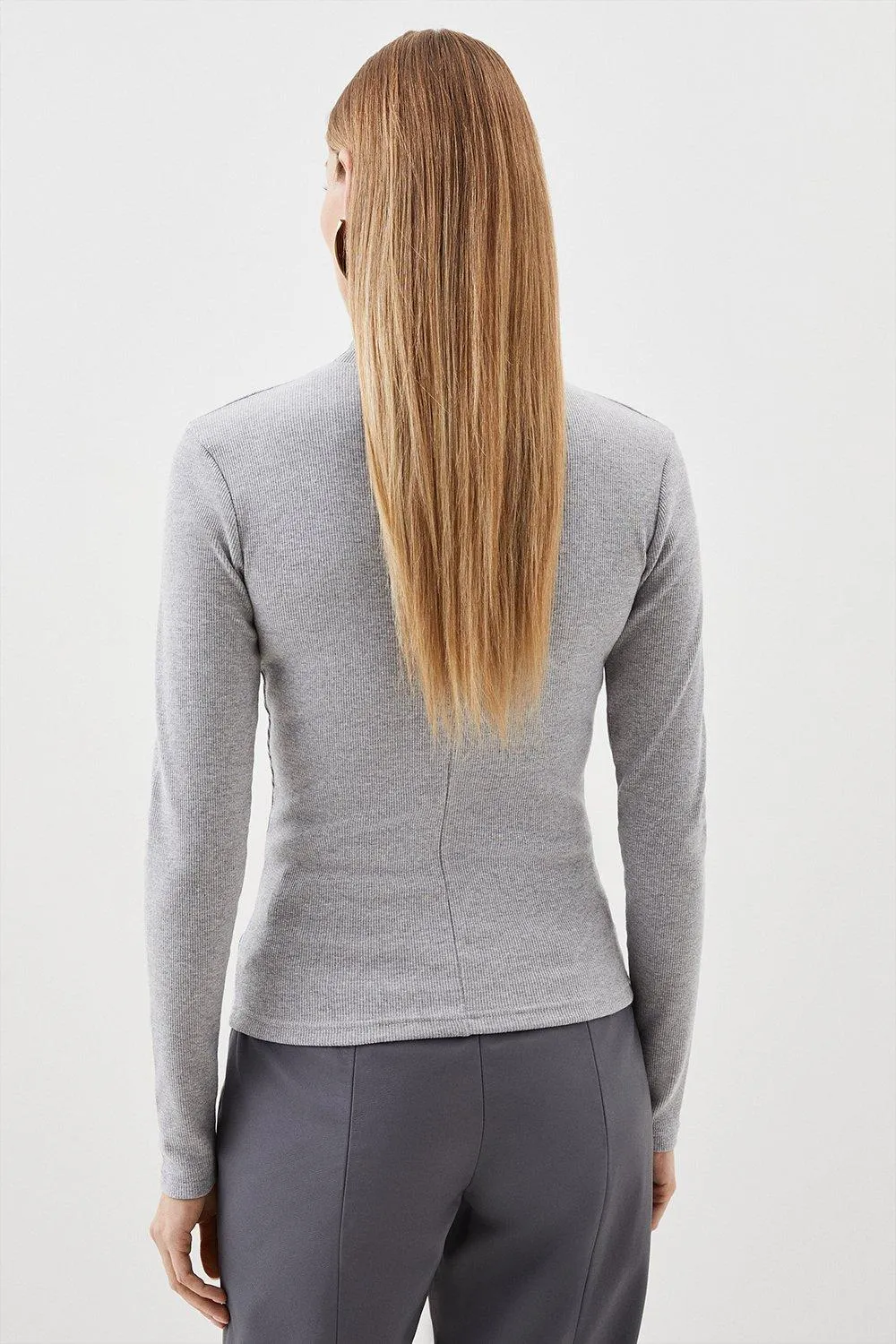 Compact Jersey Ribbed Turtle Neck Top BKK14723 5 Compact Jersey Ribbed Turtle Neck Top BKK14723