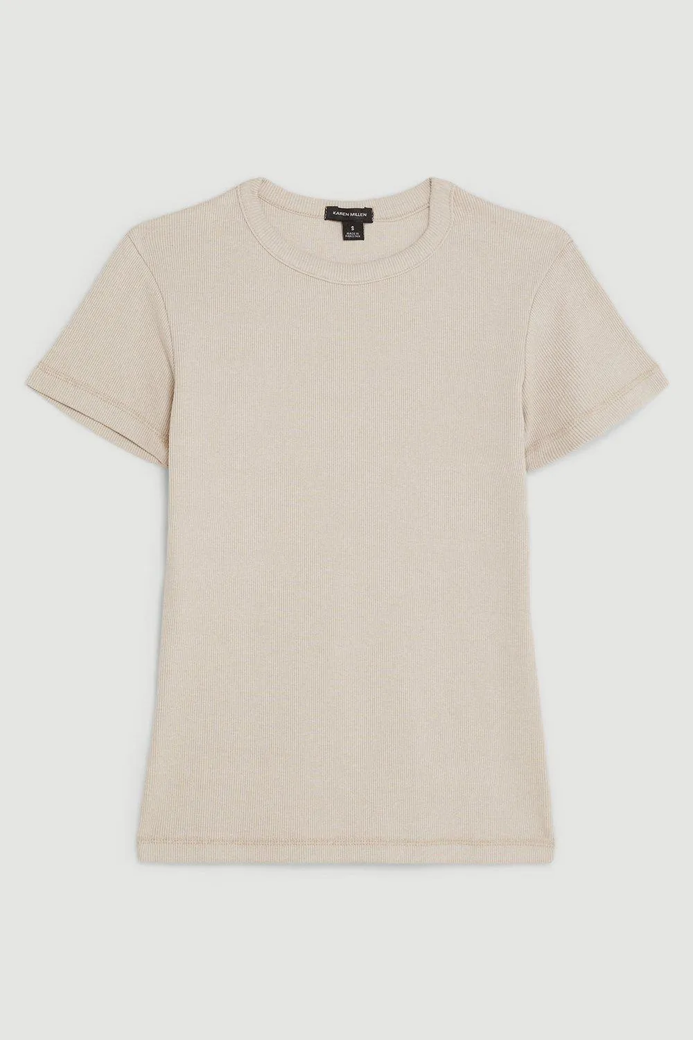 Compact Jersey Short Sleeve Ribbed Top BKK14725 4 Compact Jersey Short Sleeve Ribbed Top BKK14725