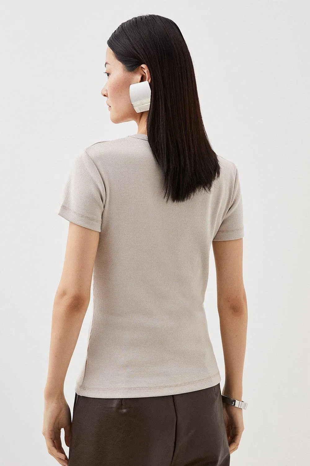 Compact Jersey Short Sleeve Ribbed Top BKK14725 5 Compact Jersey Short Sleeve Ribbed Top BKK14725