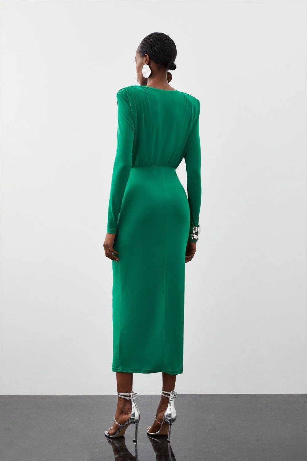 Jersey Crepe Midi Cowl Neck Dress BKK15102 5 Jersey Crepe Midi Cowl Neck Dress BKK15102