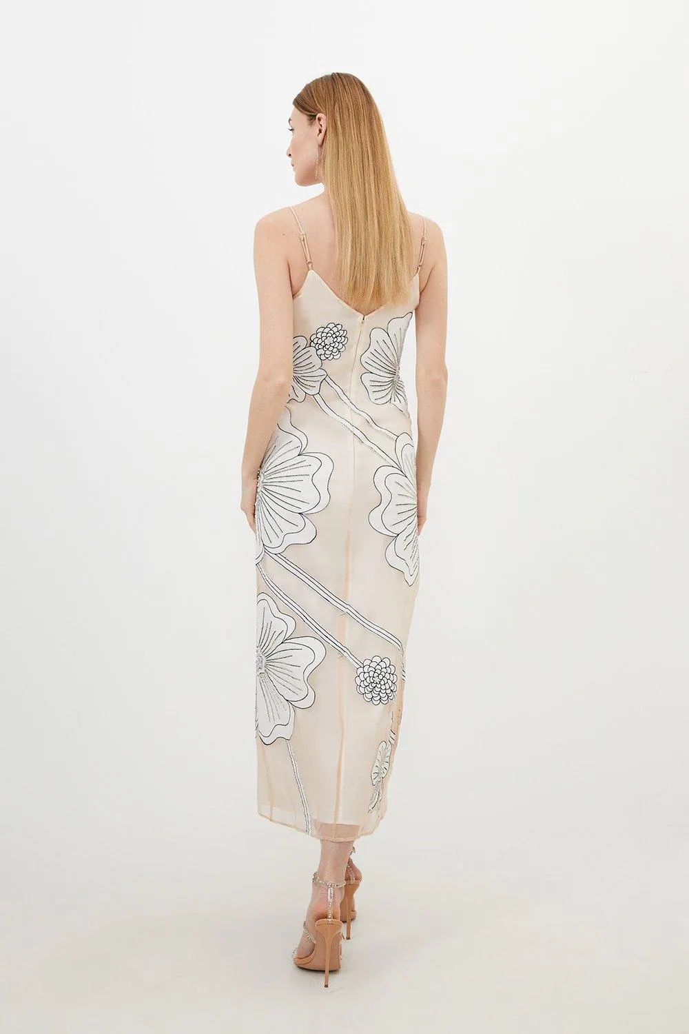 Applique Organdie Satin Woven Midi Dress BKK15422 6 Applique Organdie Satin Woven Midi Dress BKK15422