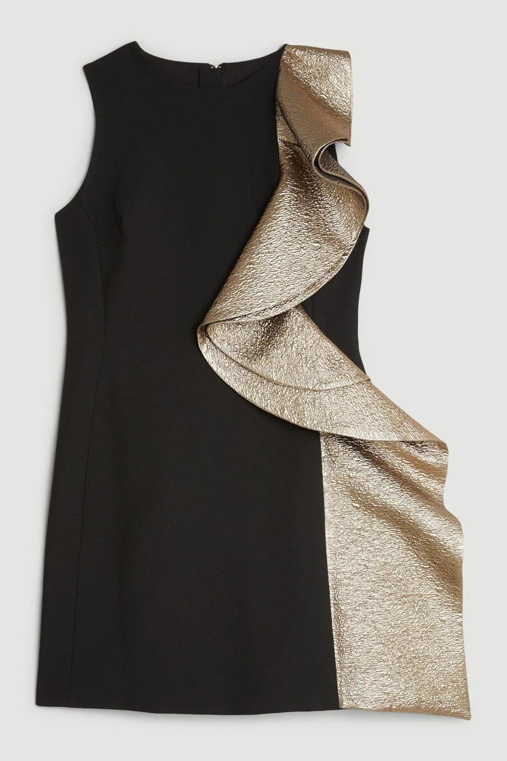 Compact Stretch Frill Detail Mini Dress BKK15710