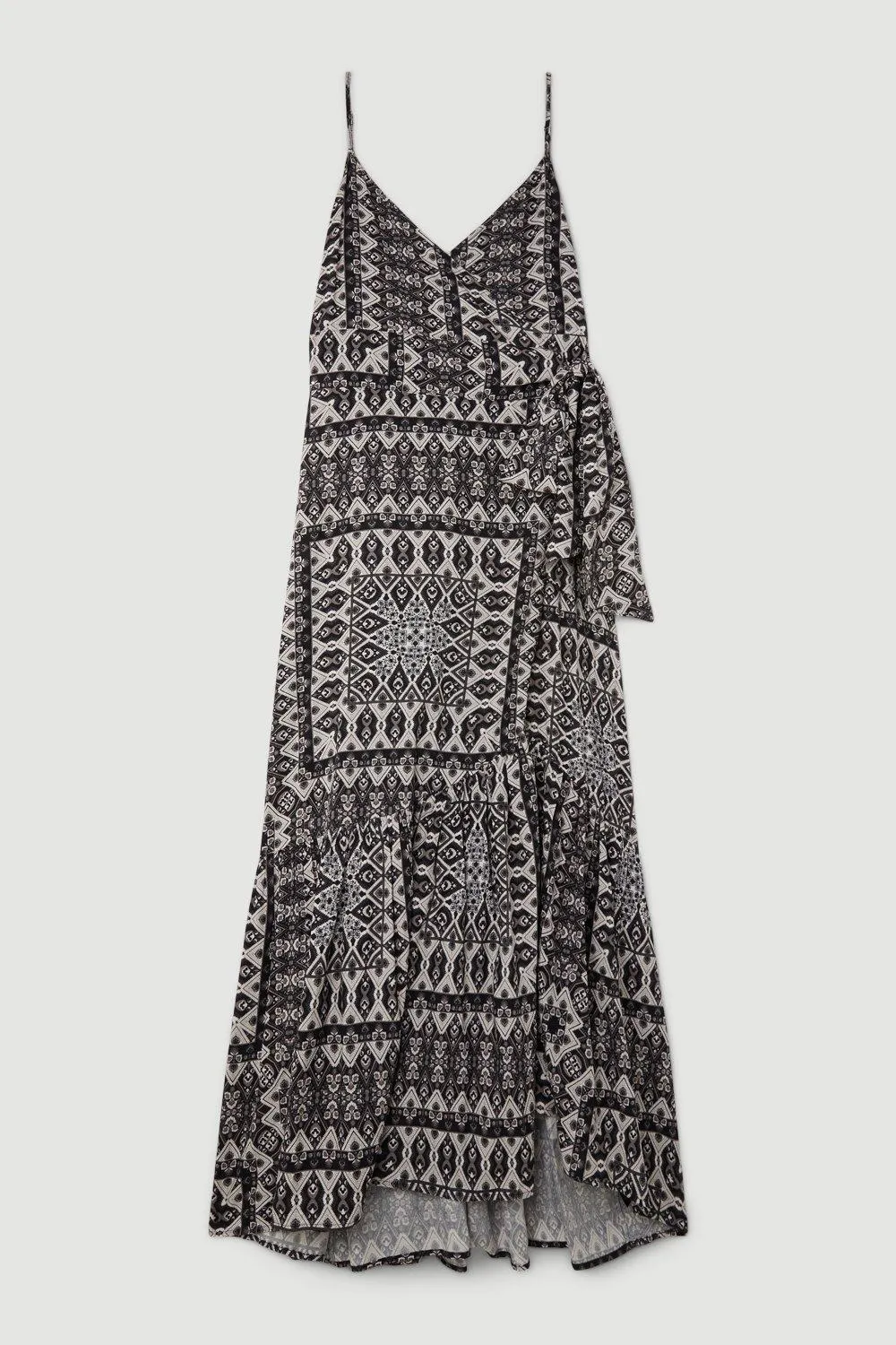 Tile Print Spun Viscose Beach Dress BKK16098 4 Tile Print Spun Viscose Beach Dress BKK16098