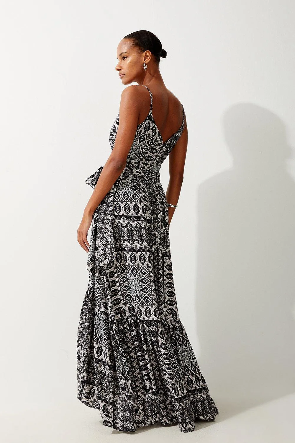 Tile Print Spun Viscose Beach Dress BKK16098 5 Tile Print Spun Viscose Beach Dress BKK16098