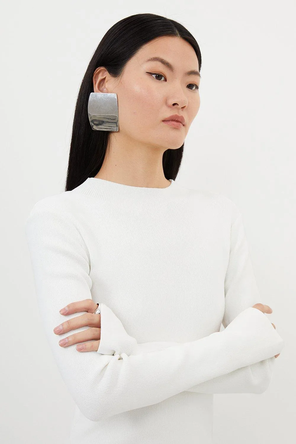 Viscose Blend Knit Sheer Skirt Maxi Dress BKK16219