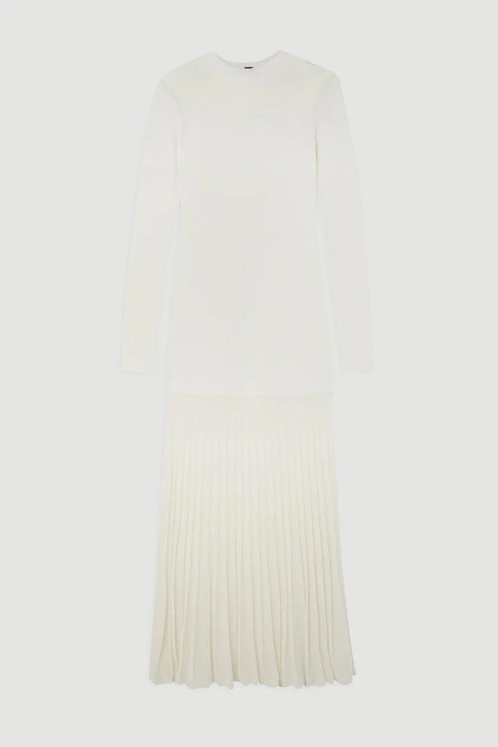 Viscose Blend Knit Sheer Skirt Maxi Dress BKK16219