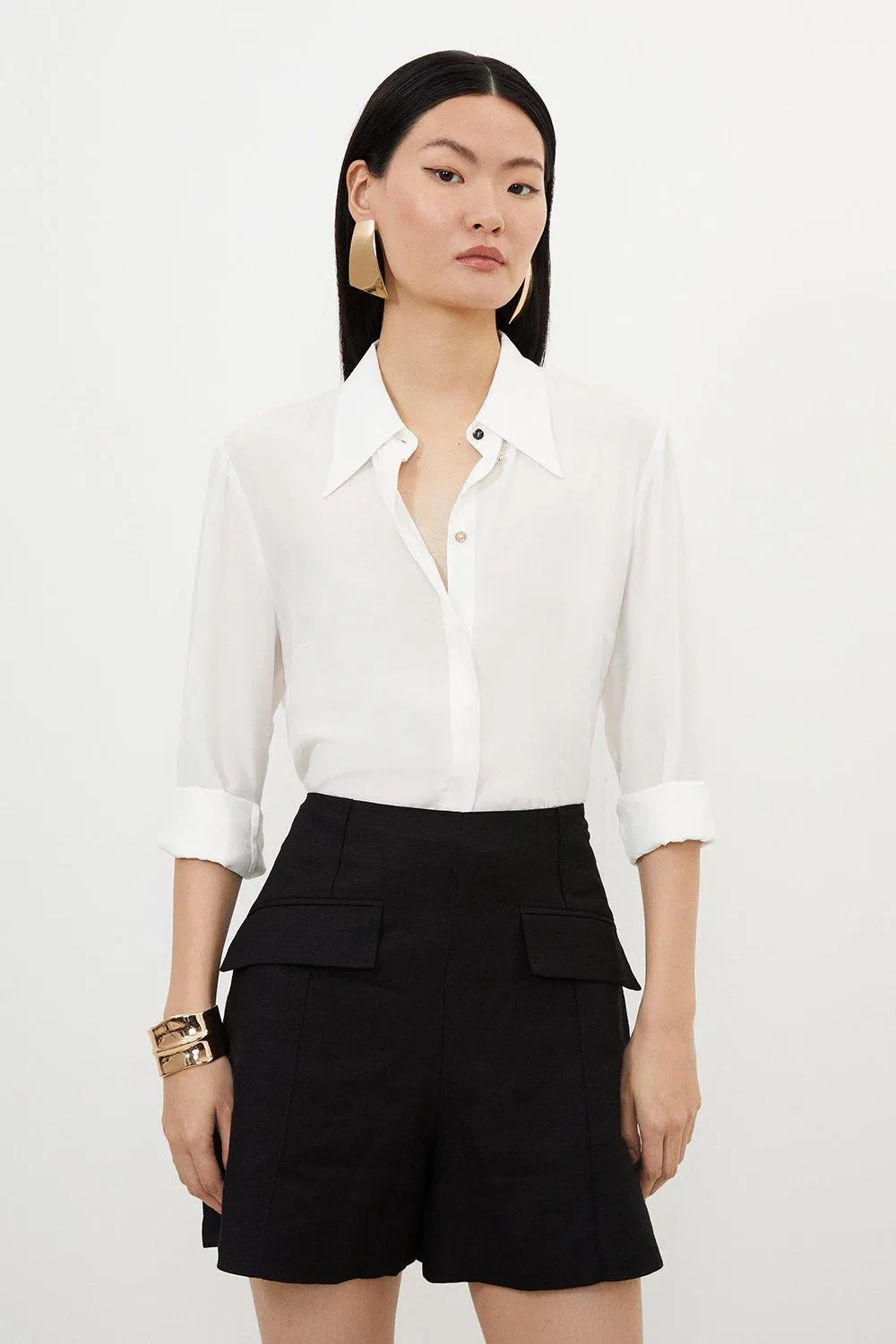 Viscose Linen City Woven Short BKK16791