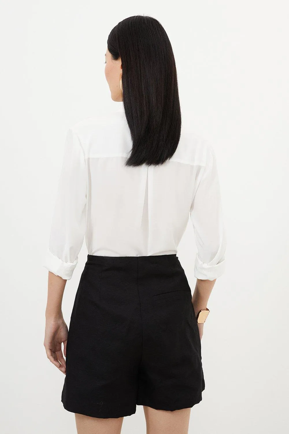 Viscose Linen City Woven Short BKK16791 5 Viscose Linen City Woven Short BKK16791