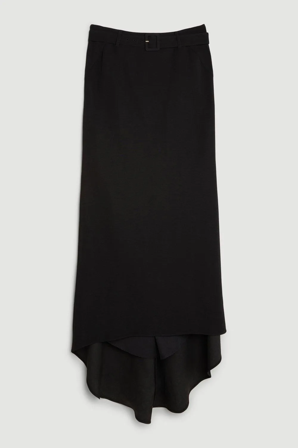 Petite Compact Stretch Asymmetric Maxi Skirt BKK16356 4 Petite Compact Stretch Asymmetric Maxi Skirt BKK16356