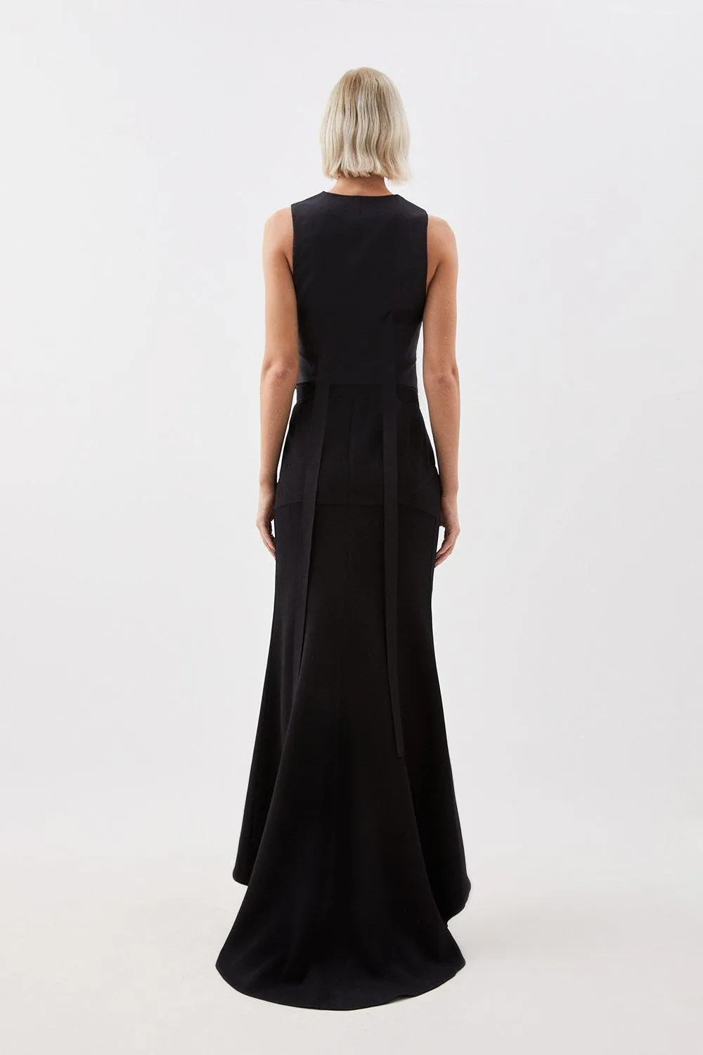 Petite Compact Stretch Asymmetric Maxi Skirt BKK16356 6 Petite Compact Stretch Asymmetric Maxi Skirt BKK16356