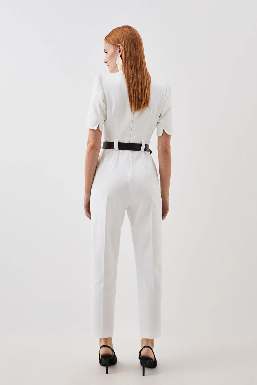Structured Crepe Forever Belted Jumpsuit BKK16959 3 Structured Crepe Forever Belted Jumpsuit BKK16959