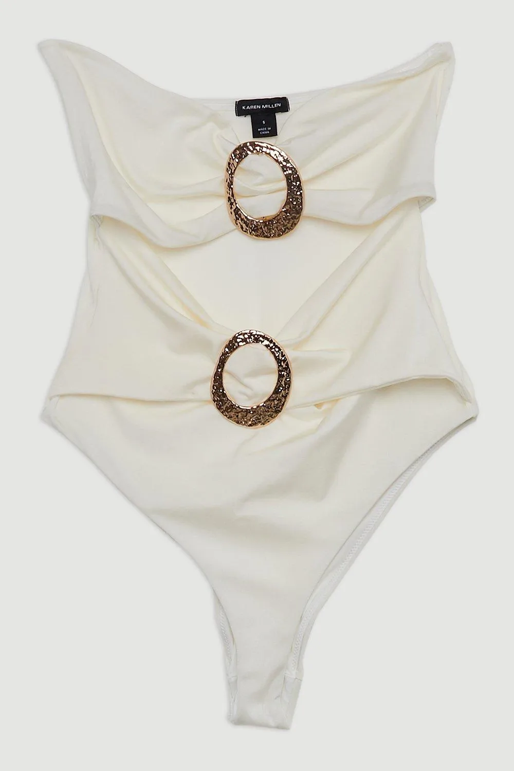 Slinky Trim Detail Cut Out Swimsuit BKK16976 4 Slinky Trim Detail Cut Out Swimsuit BKK16976