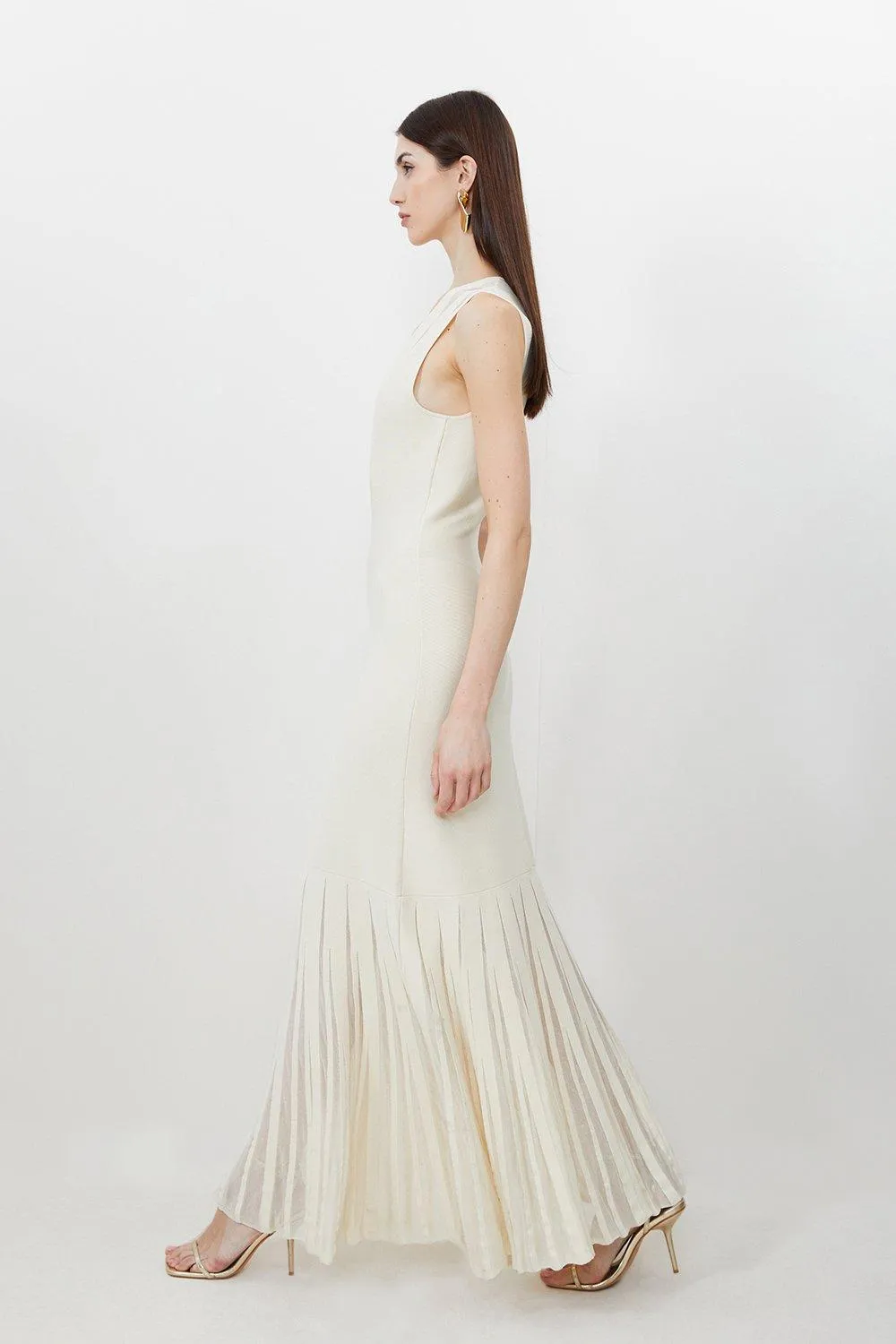 Viscose Blend Sheer Skirt Maxi Knit Dress BKK16994 3 Viscose Blend Sheer Skirt Maxi Knit Dress BKK16994