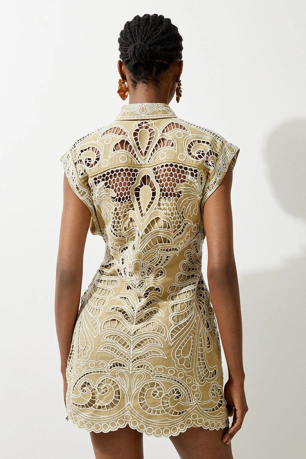 Cotton Cutwork Embroidery Woven Tunic BKK17260 5 Cotton Cutwork Embroidery Woven Tunic BKK17260