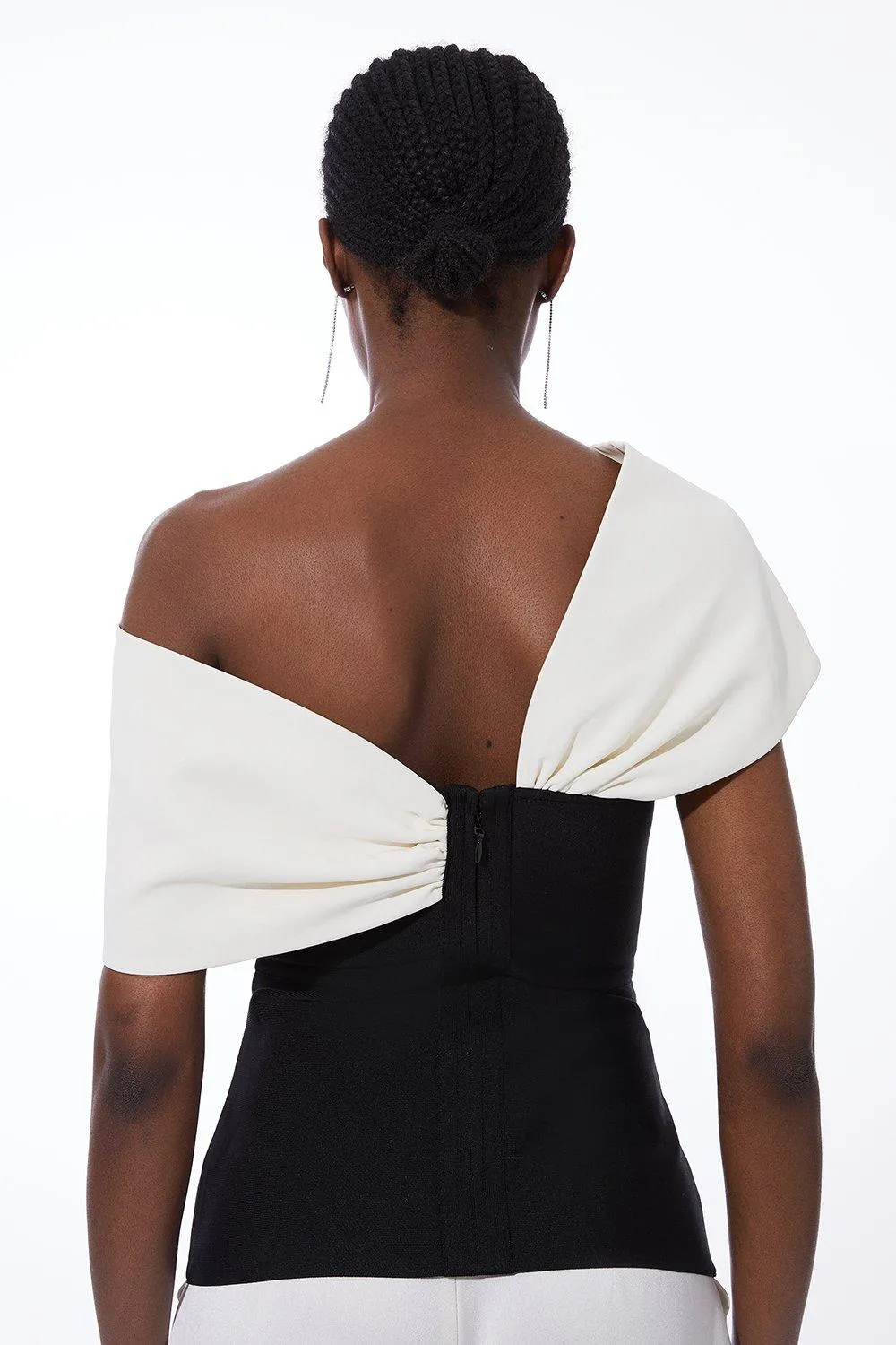 Figure Form Bandage Knit Asymmetric Strap Top BKK17476 5 Figure Form Bandage Knit Asymmetric Strap Top BKK17476