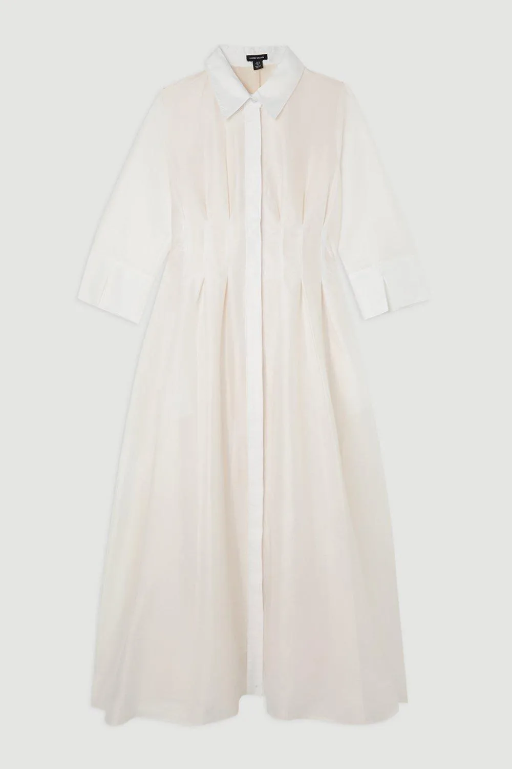 Lydia Millen Petite Tailored Taffeta Darted Waist Midi Dress BKK17512