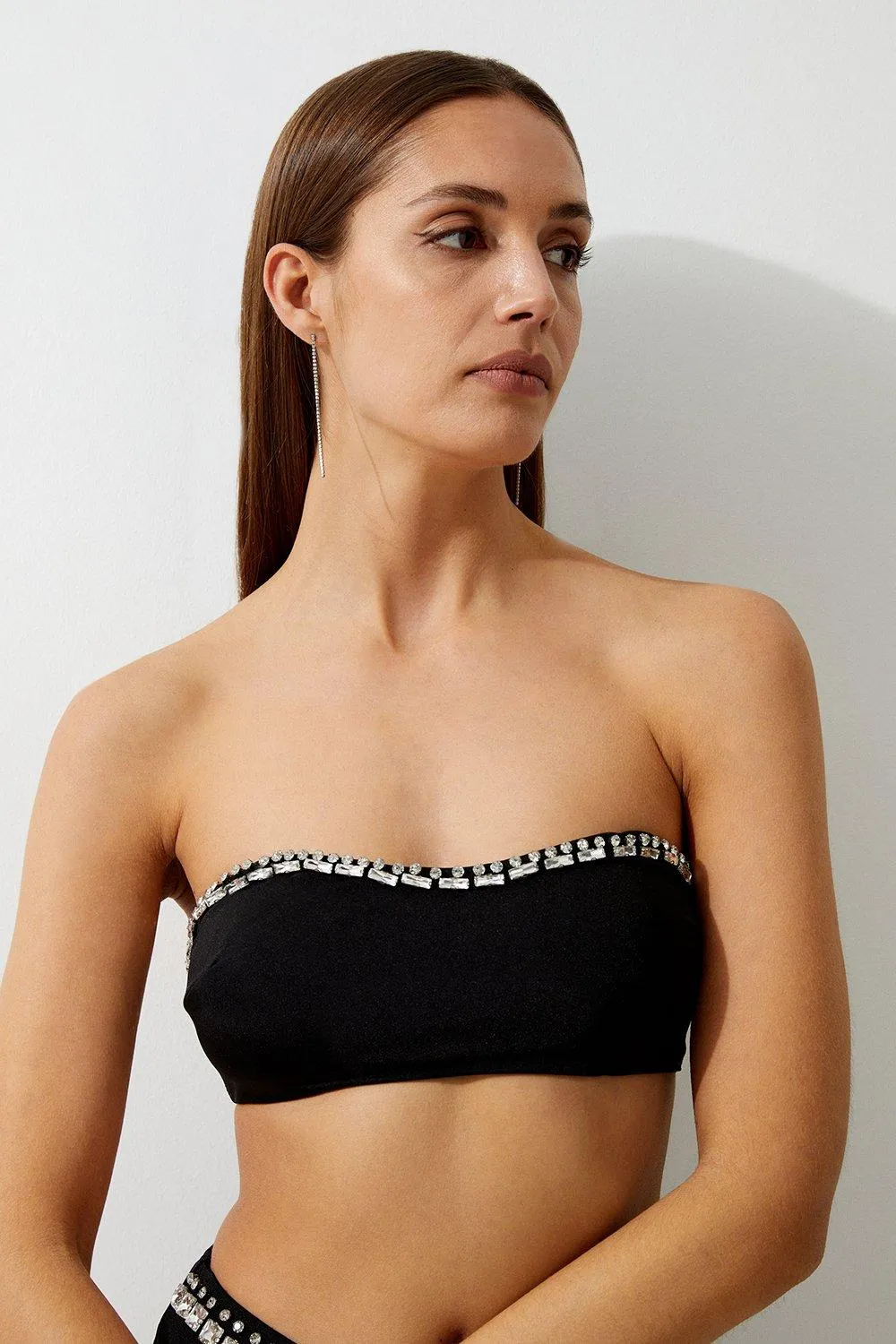 Premium Embellished High Waist Bikini Bottoms BKK17904