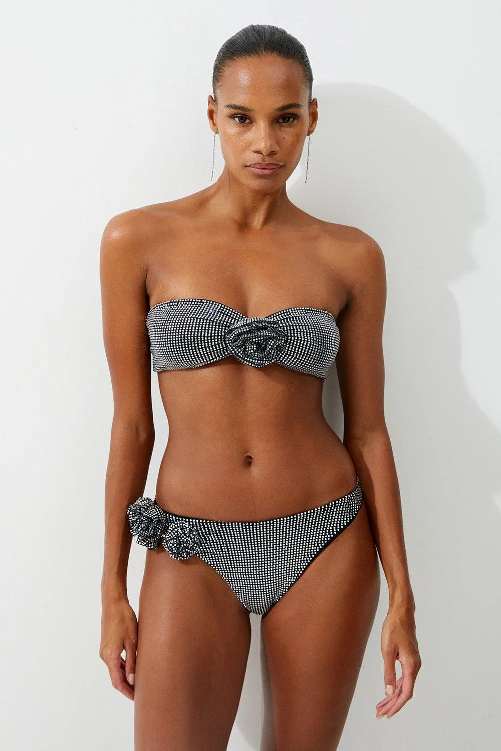 Premium Embellished Rosette Bikini Bottoms BKK18311