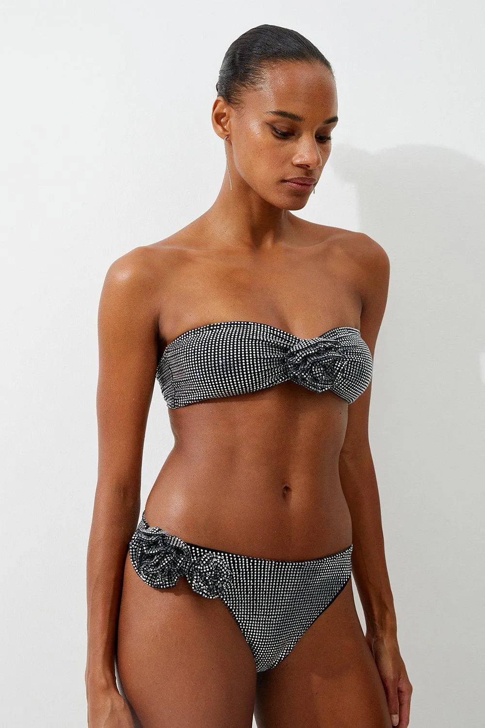 Premium Embellished Rosette Bikini Bottoms BKK18311 3 Premium Embellished Rosette Bikini Bottoms BKK18311