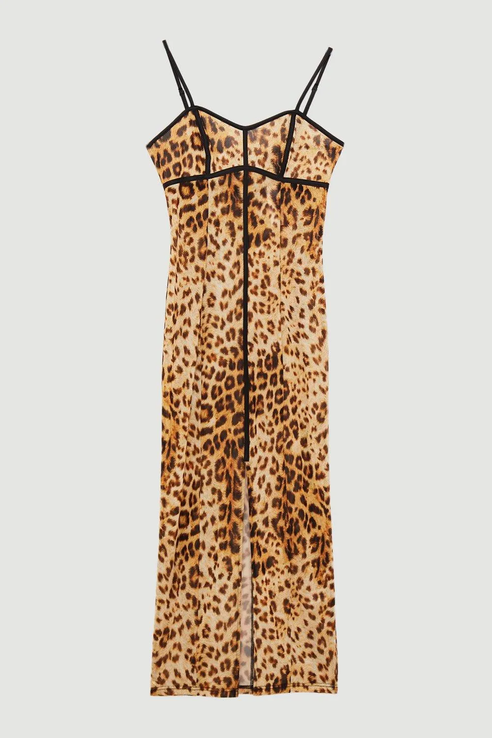 Lace Detail Power Mesh Jersey Maxi Dress BKK18666