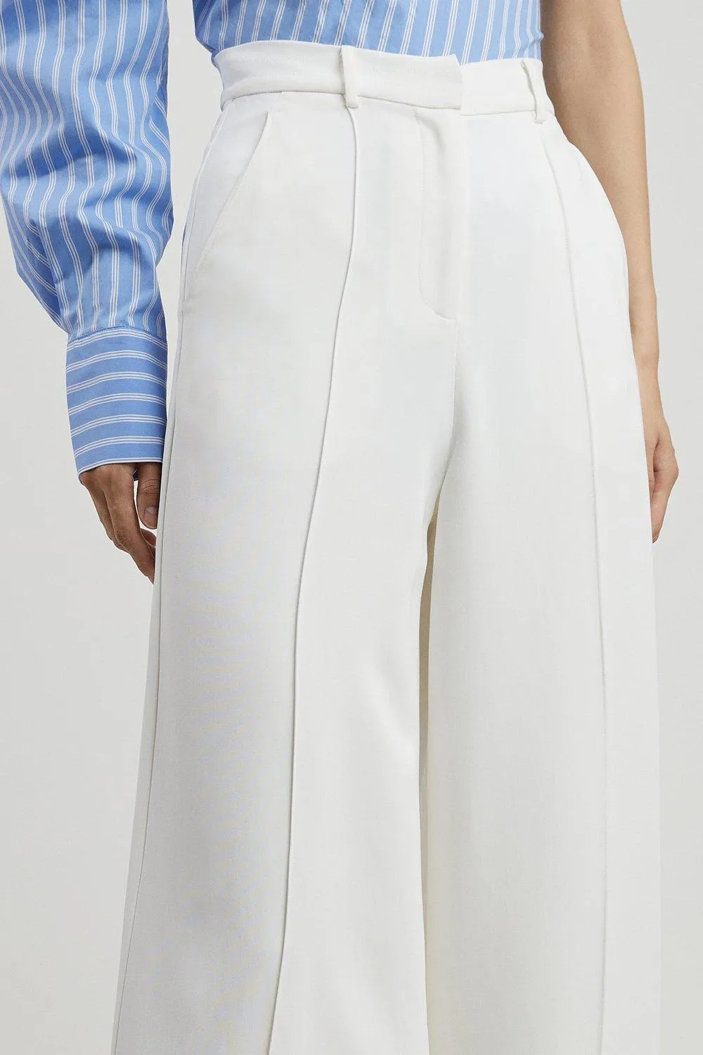 Tall Viscose Crepe Straight Leg Pants BKK18736