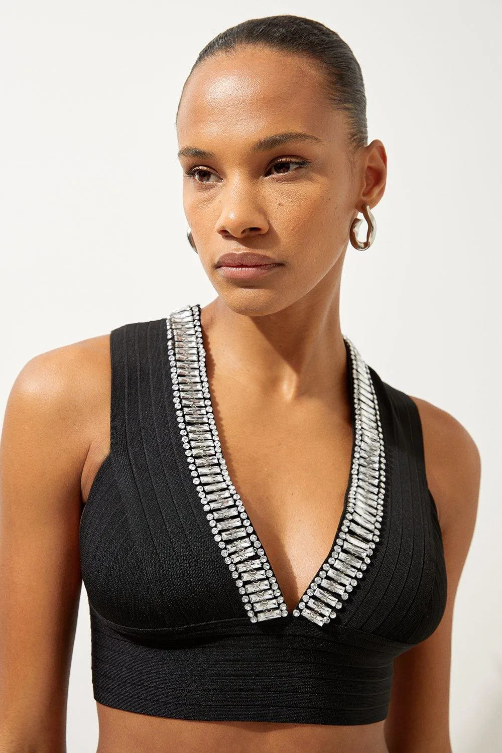 Bandage Embellished Trim Cut Out Bikini Top BKK19035 3 Bandage Embellished Trim Cut Out Bikini Top BKK19035