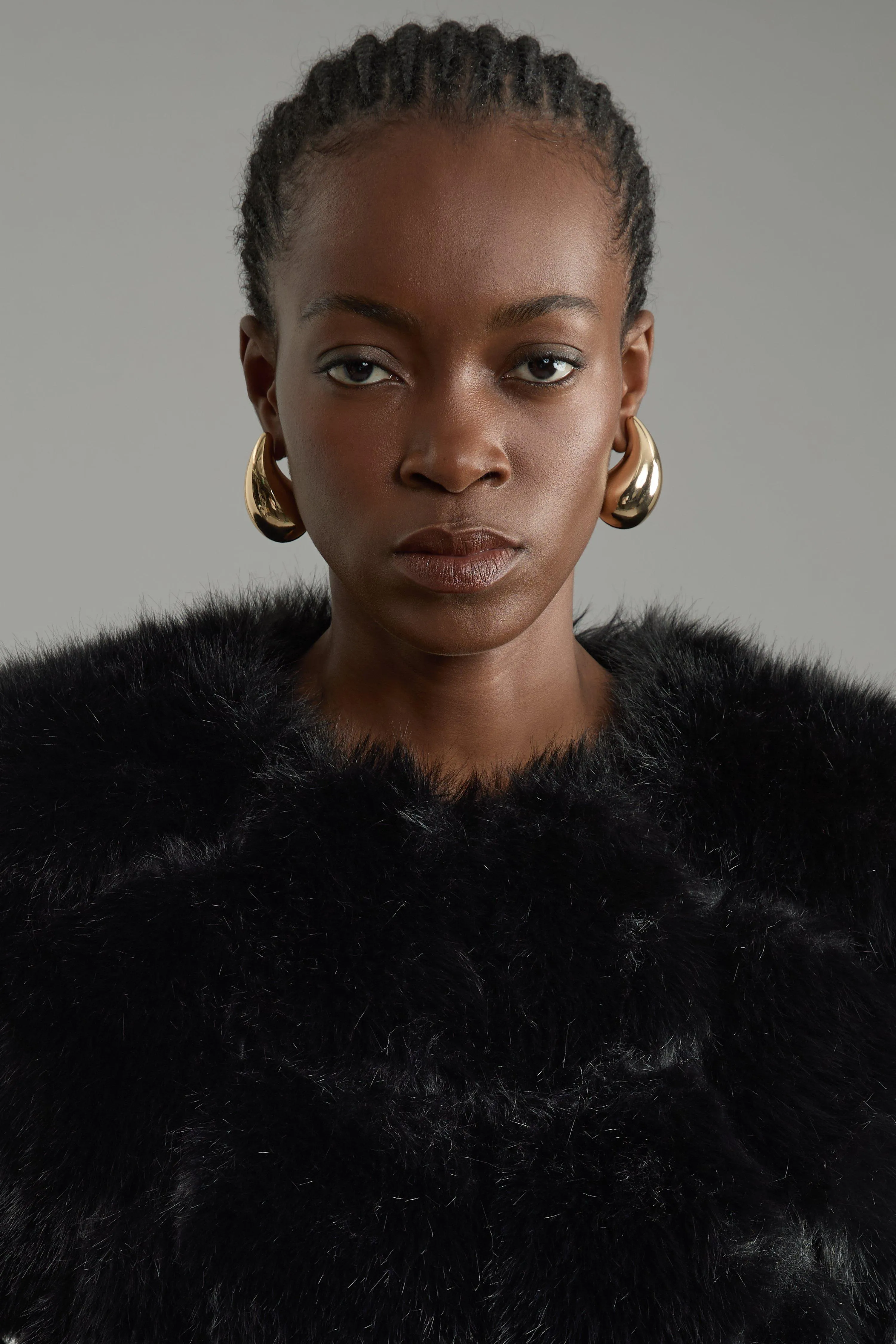 Faux Fur Panelled Long Sleeve Jacket BKK19744