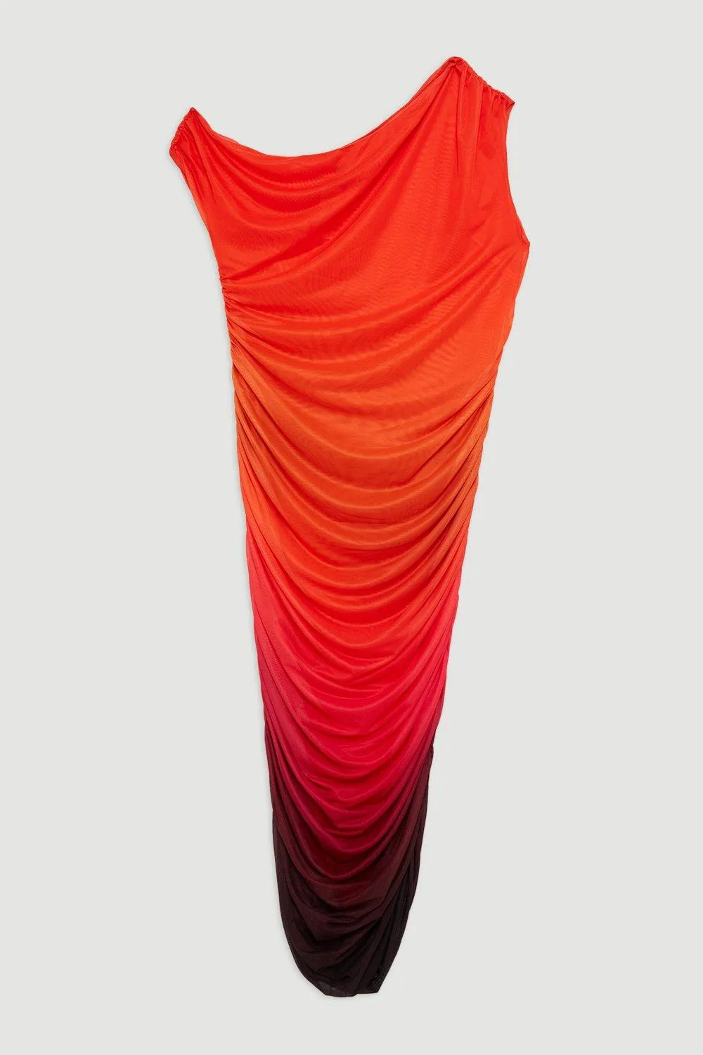 Plus Size Printed Mesh Jersey One Shoulder Midi Dress BKK19910 4 Plus Size Printed Mesh Jersey One Shoulder Midi Dress BKK19910