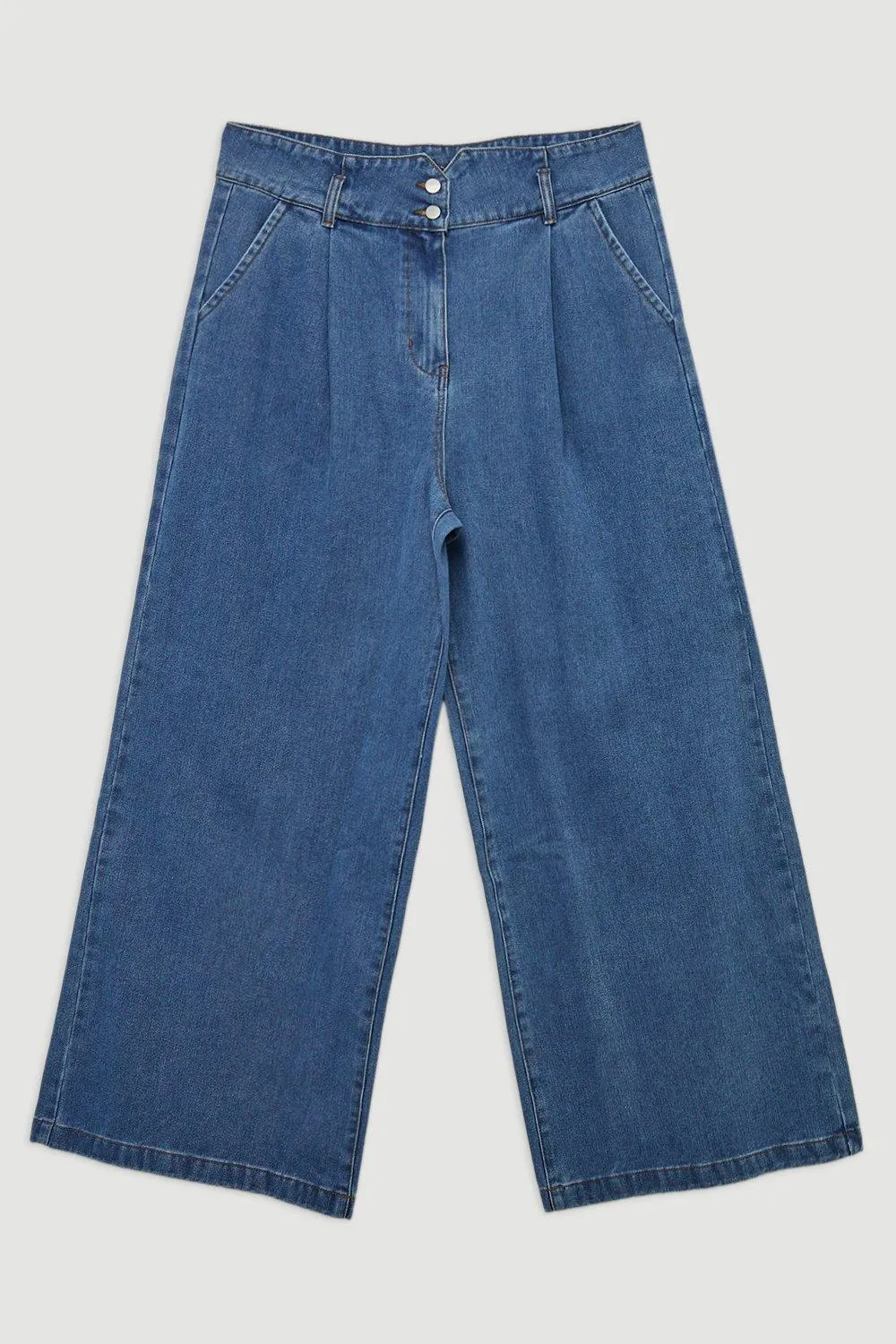 Plus Size Denim Wide Leg Pants BKK20036