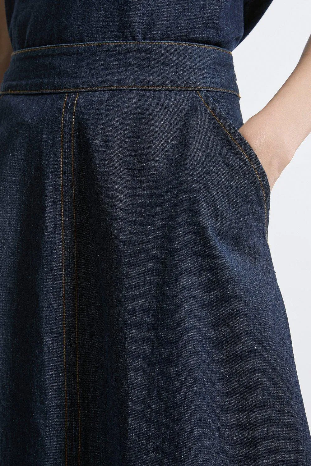 Denim Full Midi Skirt BKK20121
