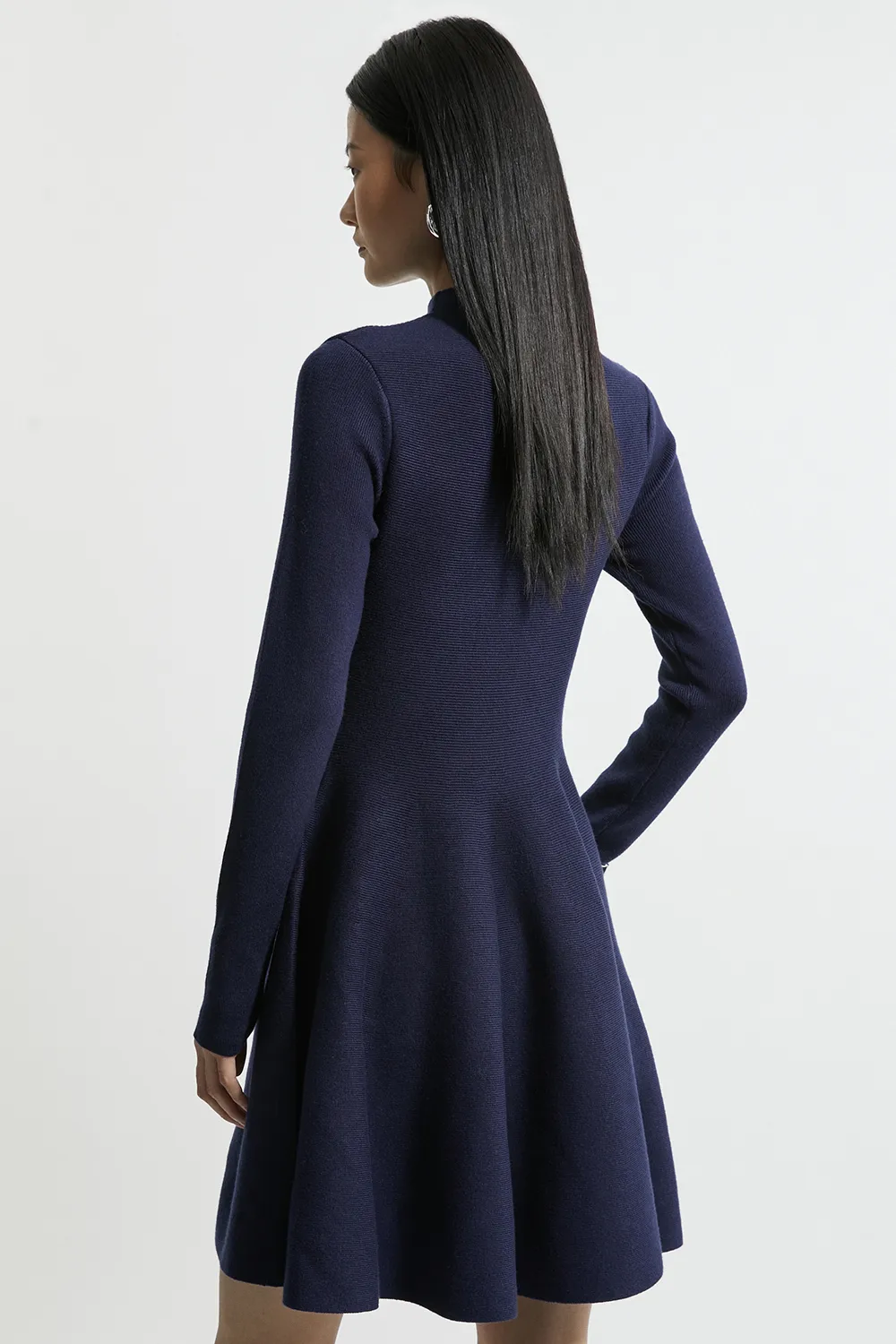 Petite Viscose Blend Full Circle Knit Mini Dress BKK20135 5 Petite Viscose Blend Full Circle Knit Mini Dress BKK20135