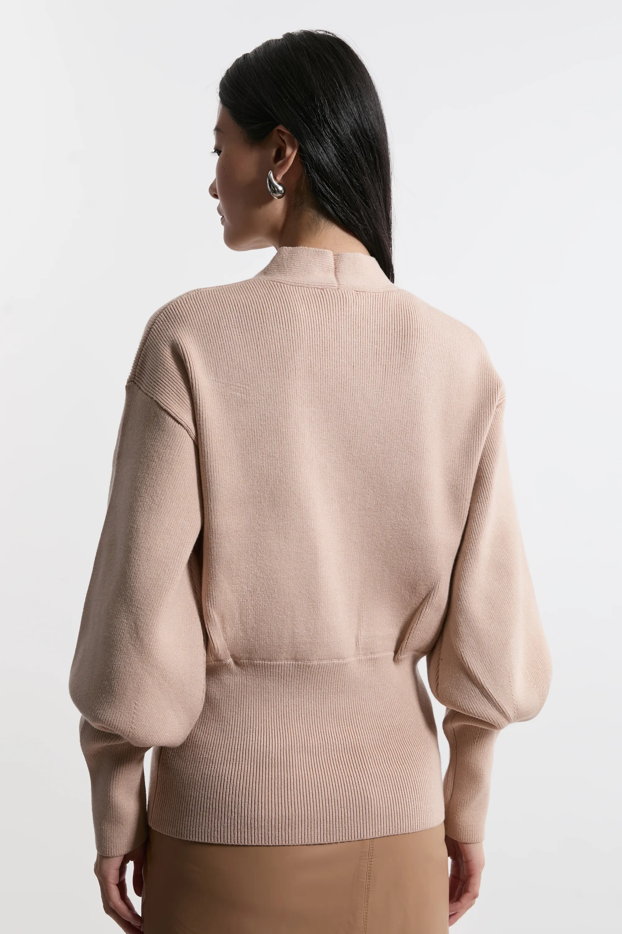 Wool Look Compact Stitch Wrap Knit Top BKK20391 5 Wool Look Compact Stitch Wrap Knit Top BKK20391