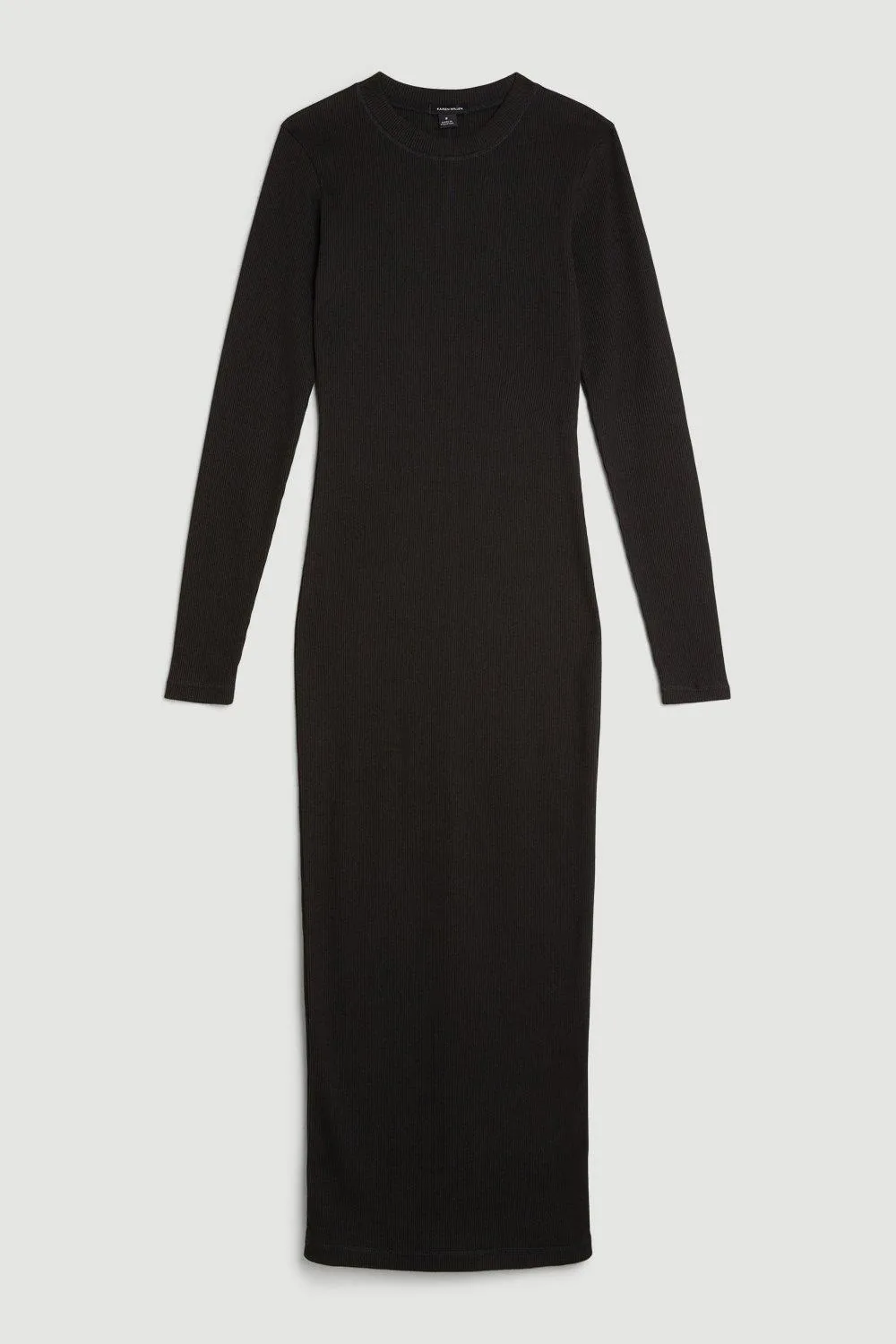 Petite Compact Jersey Ribbed Maxi Dress BKK20468