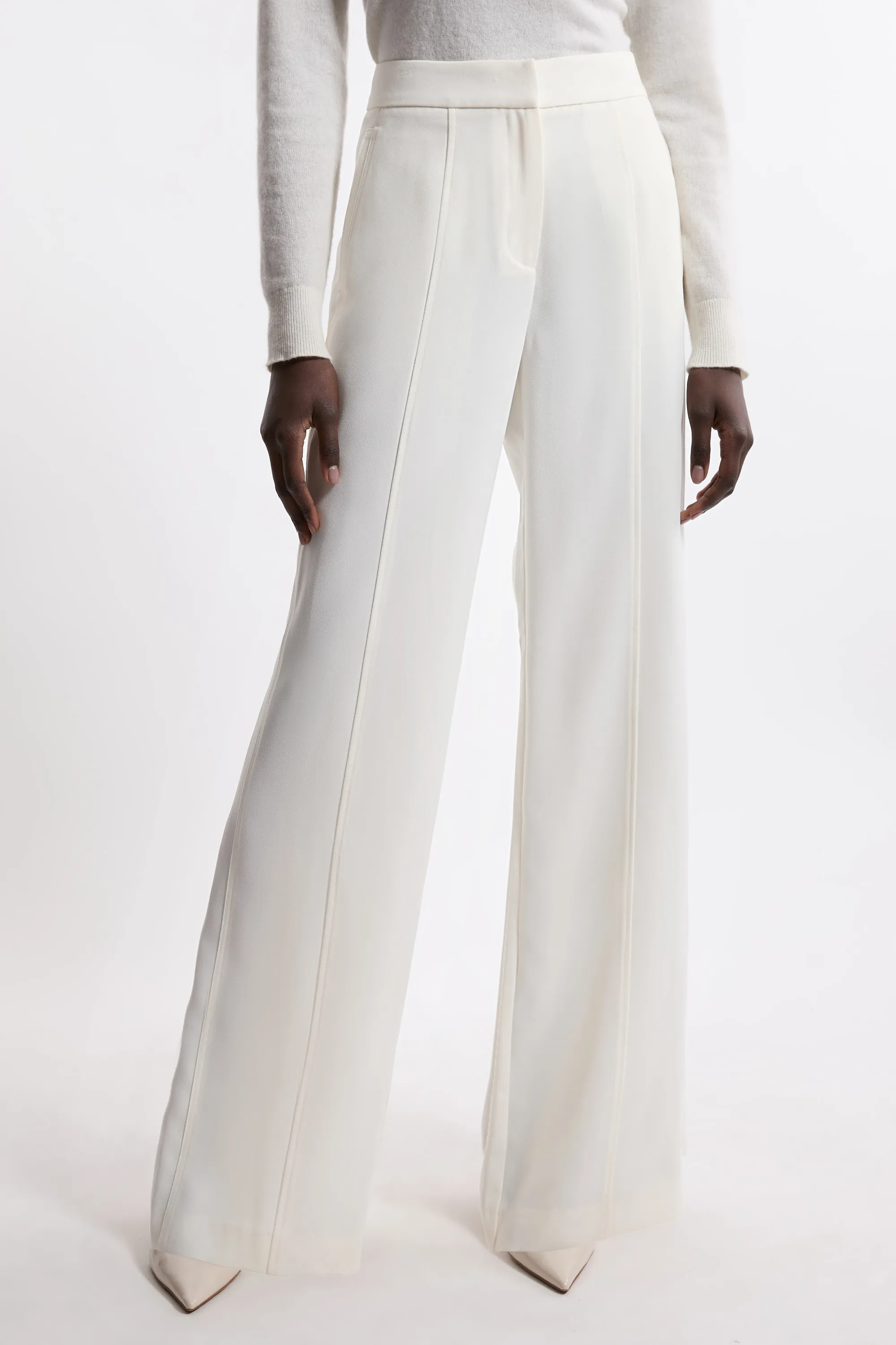 Tall Tailored Crepe Seam Detail Straight Leg Pants BKK20520