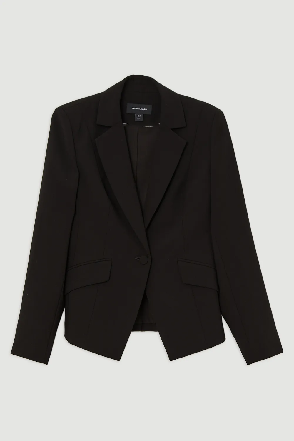 Tailored Crepe Single Breasted Blazer Jacket BKK20526 4 Tailored Crepe Single Breasted Blazer Jacket BKK20526